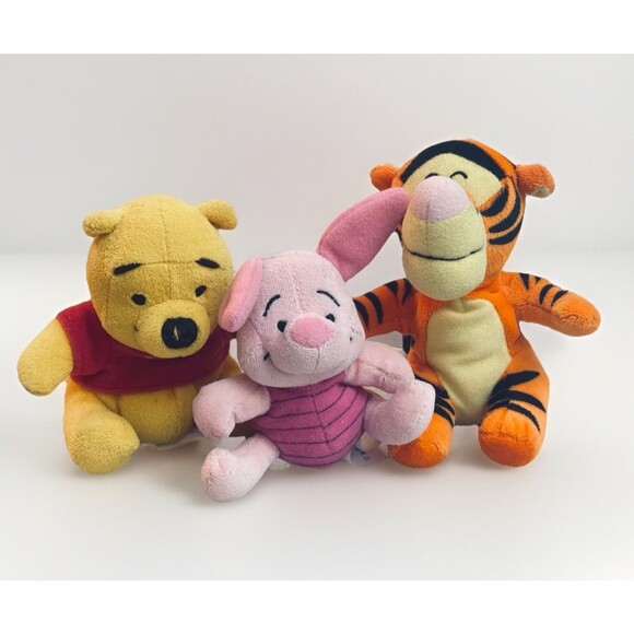 Lot 3 Disney Avon 2003 Winnie the Pooh Piglet Tigger First Year Plush Rattles - Picture 1 of 11